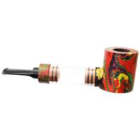 Werner Mummert Sandblasted Deco Reverse Calabash Poker