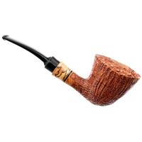 Claudio Cavicchi Brown Sandblasted Bent Dublin with Spalted Beechwood