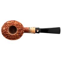 Claudio Cavicchi Brown Sandblasted Bent Dublin with Spalted Beechwood