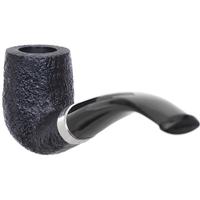Dunhill Shell Briar White Spot Bent Billiard with Silver (120) (F/T) (3049) (2021)