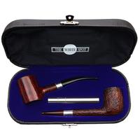 Dunhill The White Spot Two Pipe Set Amber Root (5120) (2016) and Cumberland (4109) (2018) (with Ventage Case and Tamper)