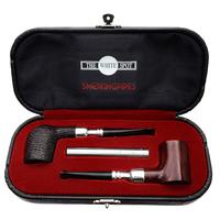Dunhill Two Pipe Set Ring Grain/Bruyere with Silver Spigot (with Tamper and Ventage Case)