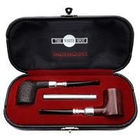 Dunhill Two Pipe Set Ring Grain/Bruyere with Silver Spigot (with Tamper and Ventage Case)