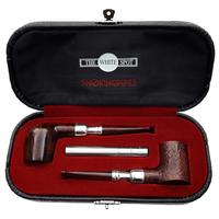 Dunhill Two Pipe Set Chestnut/Cumberland with Silver Spigot (with Tamper and Ventage Case)
