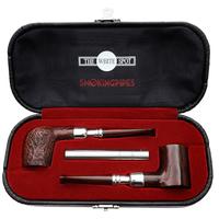 Dunhill Two Pipe Set Cumberland/Chestnut with Silver Spigot (with Tamper and Ventage Case)
