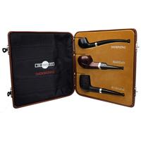 Dunhill Three Pipe Daily Set Dress/Bruyere/Shell Briar with Silver (with Ventage Case)