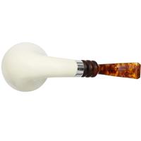 IMP Meerschaum Smooth Rhodesian with Silver (9mm) (with Case)