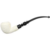 IMP Meerschaum Partially Rusticated Acorn Churchwarden (with Case)