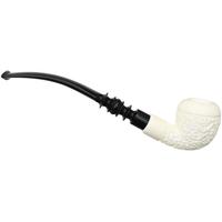 IMP Meerschaum Partially Rusticated Acorn Churchwarden (with Case)