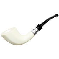 IMP Meerschaum Smooth Paneled Bent Dublin with Silver (with Pocket Case)