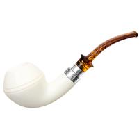 IMP Meerschaum Smooth Rhodesian with Silver (with Pocket Case)
