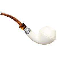 IMP Meerschaum Smooth Rhodesian with Silver (with Pocket Case)