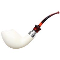 IMP Meerschaum Smooth Bent Egg with Silver (with Pocket Case)