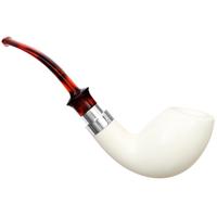 IMP Meerschaum Smooth Bent Egg with Silver (with Pocket Case)