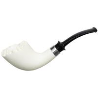 IMP Meerschaum Spot Carved Bent Dublin with Silver (with Case)