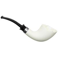IMP Meerschaum Spot Carved Bent Dublin with Silver (with Case)
