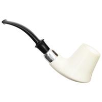 IMP Meerschaum Smooth Volcano with Silver (with Case)