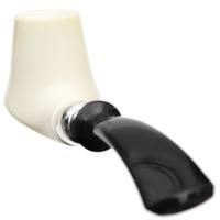 IMP Meerschaum Smooth Volcano with Silver (with Case)