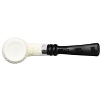 IMP Meerschaum Rusticated Bent Billiard with Silver (with Case and Churchwarden Stem)