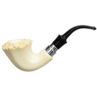 IMP Meerschaum Smooth Paneled Bent Dublin with Silver (with Case) (9mm)