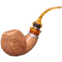 Ser Jacopo Spongia Rusticated Bent Apple Pulchra with Silver (Amber) (R2) (C) (9mm)