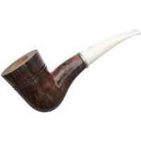 Ser Jacopo Foeda Smooth Bent Dublin with Silver (Albus et Niger) (L) (C) (1) (9mm)