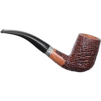 Ser Jacopo Picta Magritte Sandblasted Bent Billiard with Silver (C) (S2) (19) (9mm)