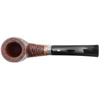 Ser Jacopo Picta Magritte Sandblasted Bent Billiard with Silver (C) (S2) (19) (9mm)