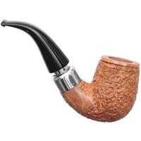 Ser Jacopo Spongia Rusticated Bent Billiard with Silver (R2) (B) (9mm)