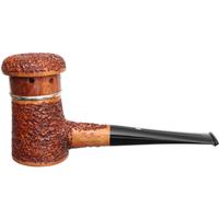 Ser Jacopo Mangia Fuoco Rusticated Poker Freehand with Silver (D) (R1)