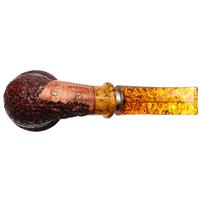 Ser Jacopo Delecta Rusticated Calabash with Silver (R1) (D) (9mm)