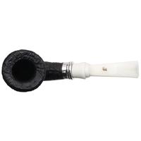 Ser Jacopo Albus et Niger Picta Van Gogh Sandblasted Bent Billiard with Silver (S1) (C) (01) (9mm)