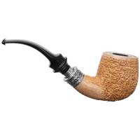 Ser Jacopo Leonardo Delecta Rusticated Bent Billiard with Silver (R2) (E) (Spongia) (9mm)