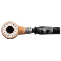 Ser Jacopo Leonardo Delecta Rusticated Bent Billiard with Silver (R2) (E) (Spongia) (9mm)