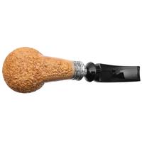 Ser Jacopo Leonardo Delecta Rusticated Bent Billiard with Silver (R2) (E) (Spongia) (9mm)