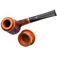 Ser Jacopo Mangia Fuoco Rusticated Poker Freehand with Silver (D) (R1) (9mm)