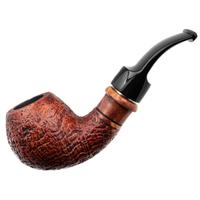 Ser Jacopo Delecta Sandblasted Bent Apple with Silver (S2) (B) (9mm)