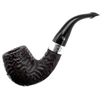Irish Seconds Rusticated Bent Billiard with Silver Band P-Lip (2) (9mm)