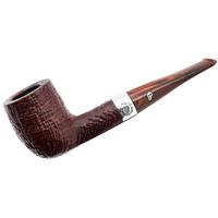 Irish Seconds Sandblasted Billiard with Silver Band Fishtail (2) (9mm)