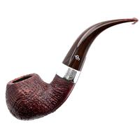 Irish Seconds Sandblasted Bent Apple with Silver Band Fishtail (2) (9mm)