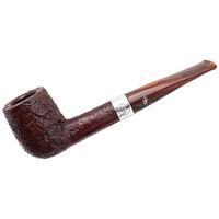 Irish Seconds Sandblasted Billiard with Silver Band Fishail (2)
