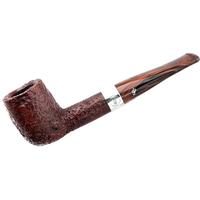 Irish Seconds Sandblasted Billiard with Silver Band Fishail (2)