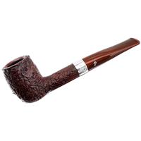 Irish Seconds Sandblasted Billiard with Silver Band Fishail (2)