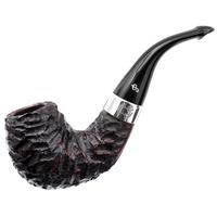 Irish Seconds Rusticated Bent Billiard with Silver Band P-Lip (2)