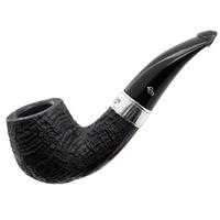 Irish Seconds Sandblasted Bent Billiard with Silver Band P-Lip (2)