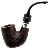 Irish Seconds Sandblasted Bent Billiard with Silver Army Mount P-Lip (1)