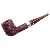 Irish Seconds Sandblasted Billiard with Silver Band Fishtail (2)