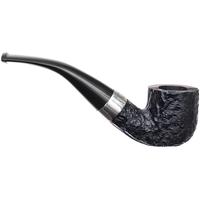 Irish Seconds Partially Rusticated Bent Billiard with Silver Band Fishtail (3)