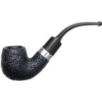 Irish Seconds Sandblasted Bent Billiard with Silver Band Fishtail (2)