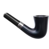 Irish Seconds Smooth Churchwarden with Silver Band Fishtail (2)